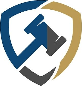 Современный логотип для SEO юридических фирм, выполненный в плоском векторном стиле.